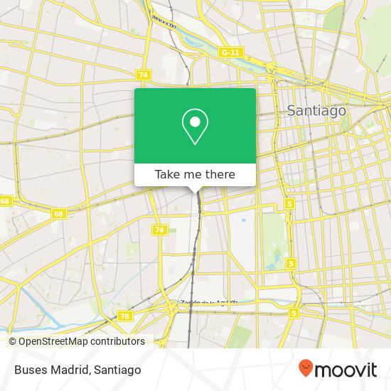 Buses Madrid map