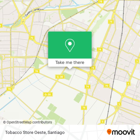 Tobacco Store Oeste map