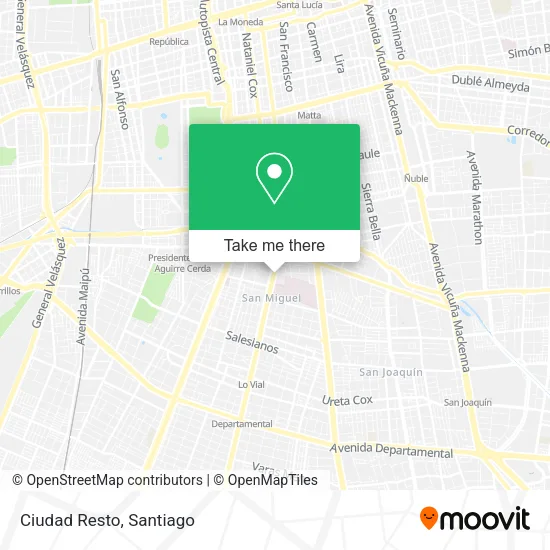 Ciudad Resto map