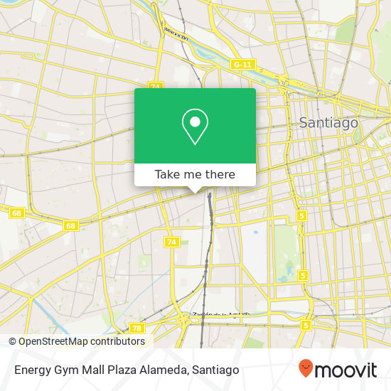 Mapa de Energy Gym Mall Plaza Alameda