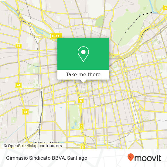 Gimnasio Sindicato BBVA map