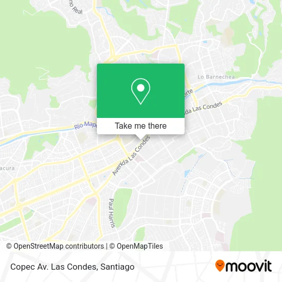 Copec Av. Las Condes map