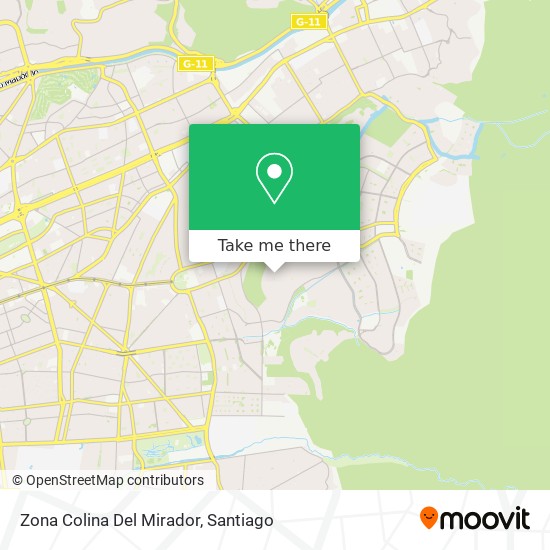 Zona Colina Del Mirador map