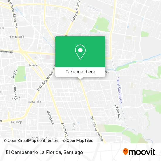 El Campanario La Florida map