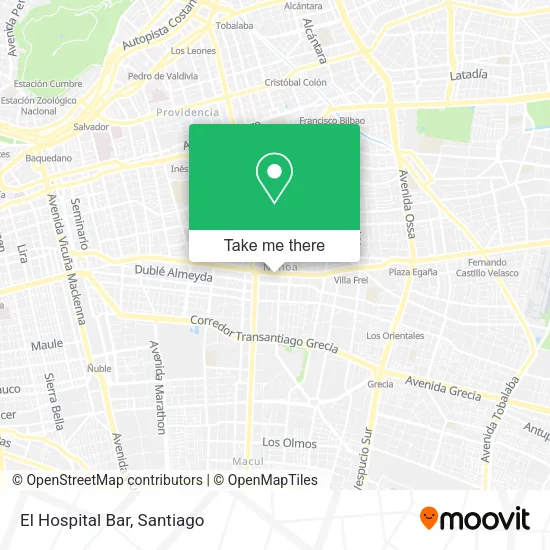 El Hospital Bar map