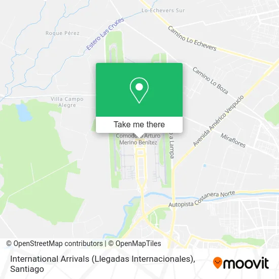 International Arrivals (Llegadas Internacionales) map