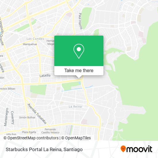 Starbucks Portal La Reina map