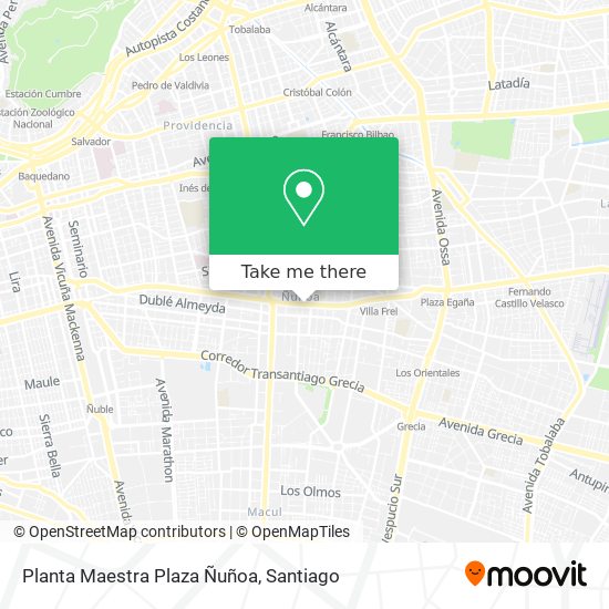 Planta Maestra Plaza Ñuñoa map