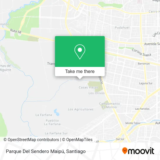 Parque Del Sendero Maipú map