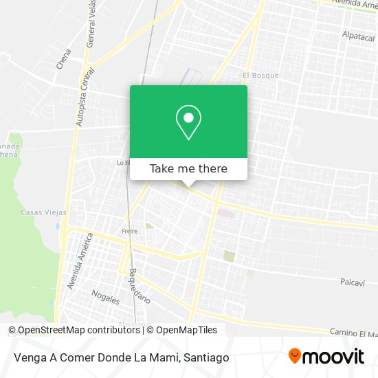 Mapa de Venga A Comer Donde La Mami