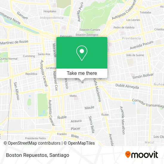 Boston Repuestos map
