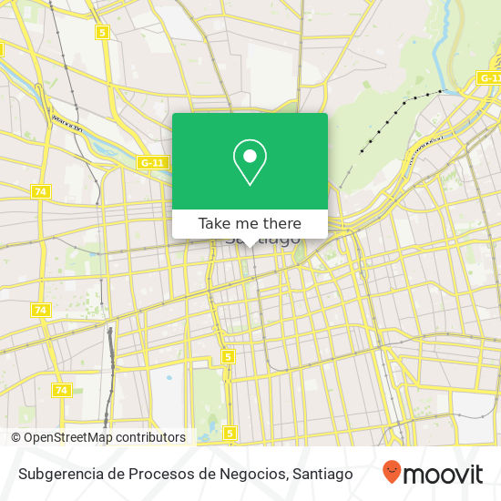 Subgerencia de Procesos de Negocios map