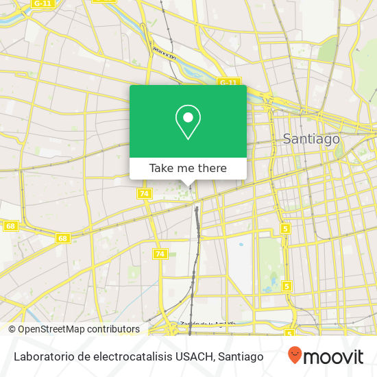 Laboratorio de electrocatalisis USACH map