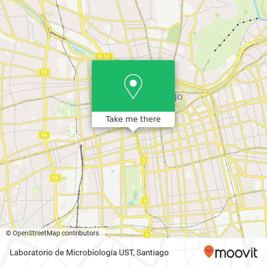 Laboratorio de Microbiología UST map