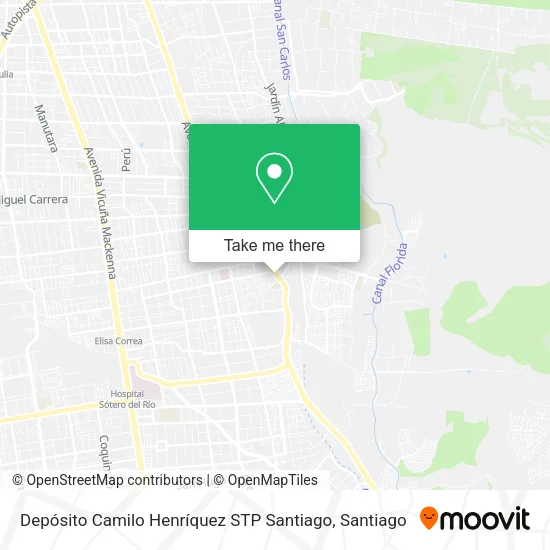 Depósito Camilo Henríquez STP Santiago map