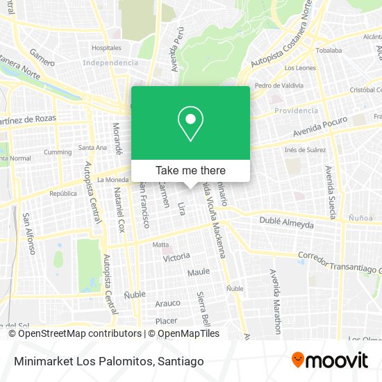 Mapa de Minimarket Los Palomitos