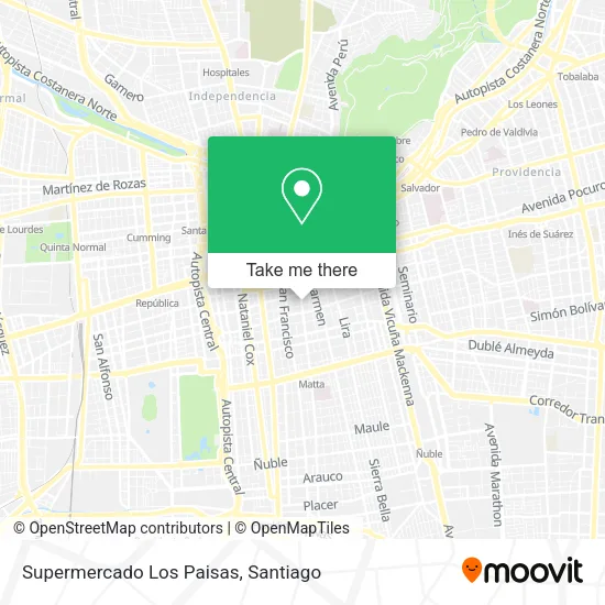 Supermercado Los Paisas map