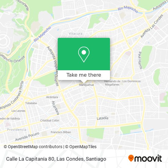 Mapa de Calle La Capitanía 80, Las Condes