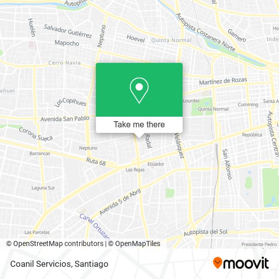 Coanil Servicios map