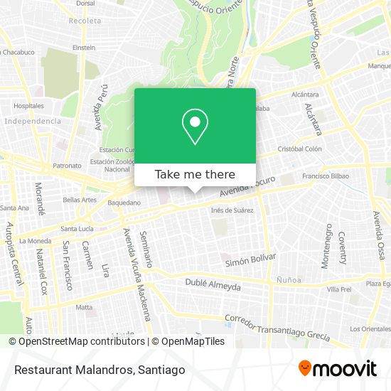 Restaurant Malandros map