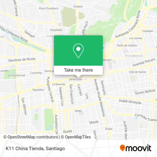 K11 China Tienda map