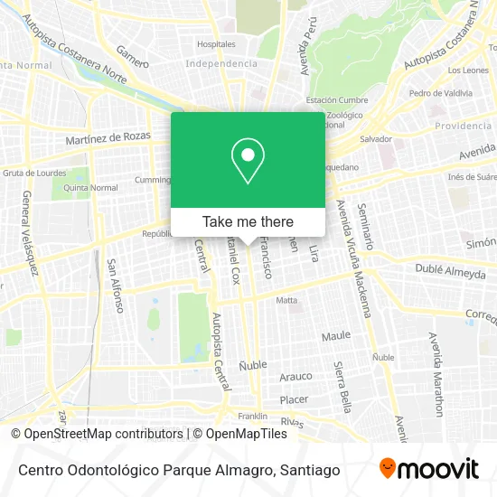 Centro Odontológico Parque Almagro map