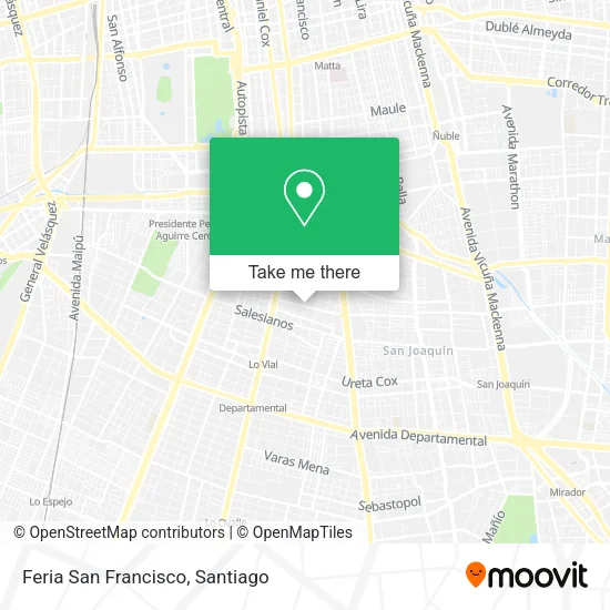 Feria San Francisco map