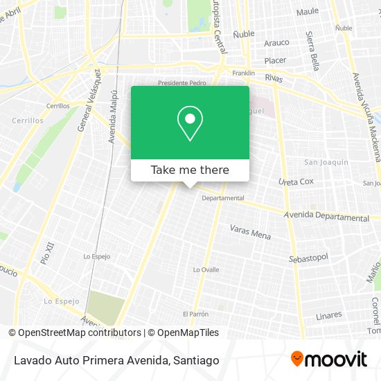 Lavado Auto Primera Avenida map