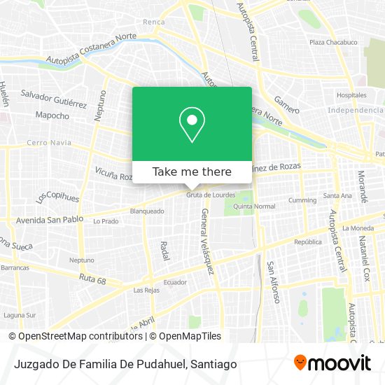 Mapa de Juzgado De Familia De Pudahuel