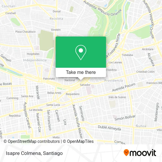 Isapre Colmena map