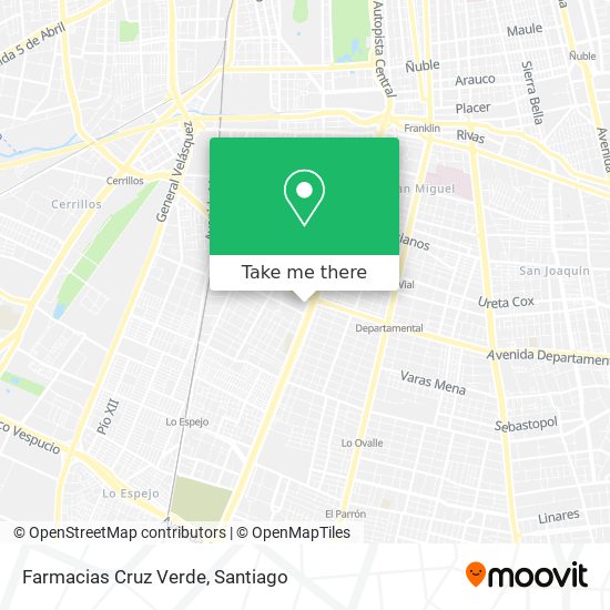 Farmacias Cruz Verde map