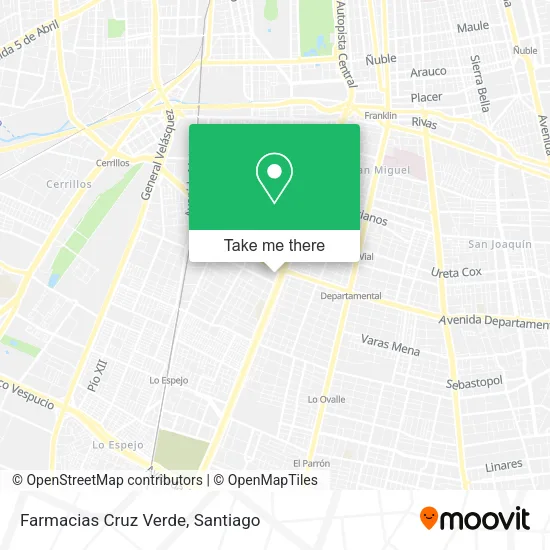 Farmacias Cruz Verde map