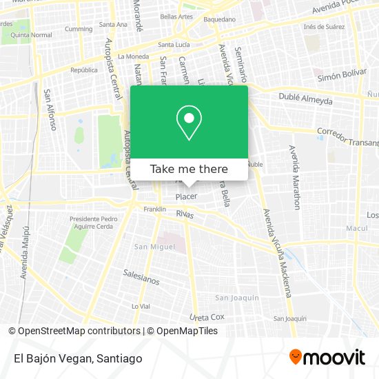 El Bajón Vegan map