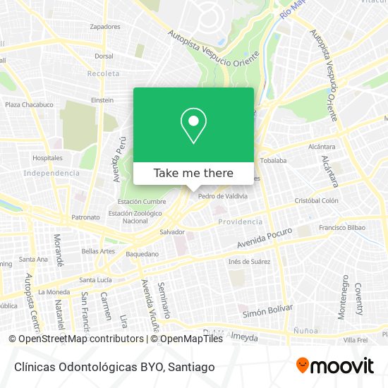 Clínicas Odontológicas BYO map