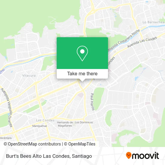 Burt's Bees Alto Las Condes map