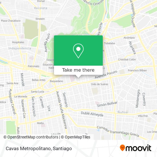 Cavas Metropolitano map