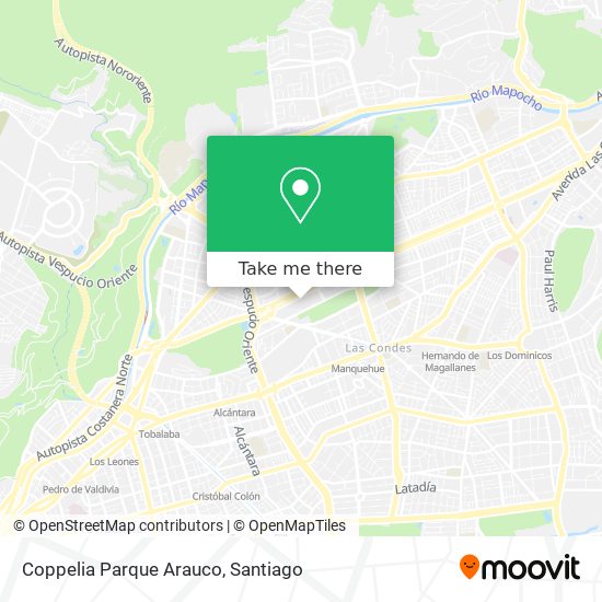 Coppelia Parque Arauco map