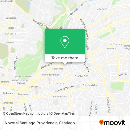 Novotel Santiago Providencia map