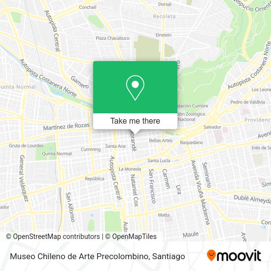 Mapa de Museo Chileno de Arte Precolombino