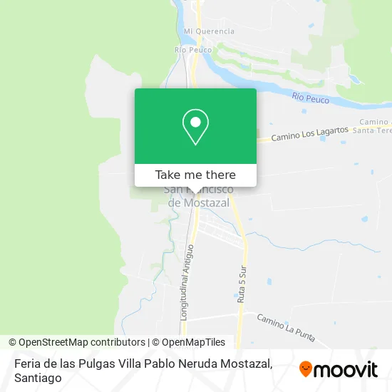 Feria de las Pulgas Villa Pablo Neruda Mostazal map