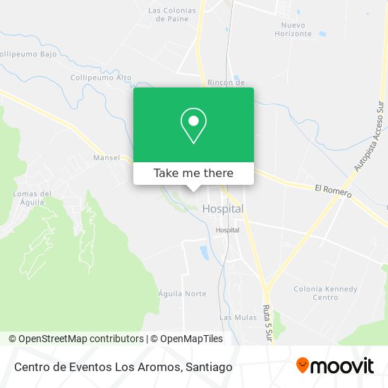 Centro de Eventos Los Aromos map