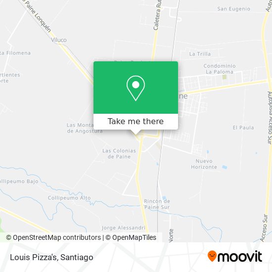 Louis Pizza's map
