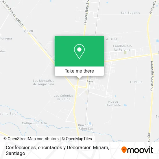 Confecciones, encintados y Decoración Miriam map