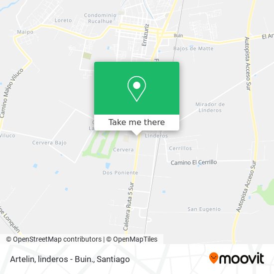 Artelin, linderos - Buin. map