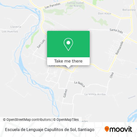 Mapa de Escuela de Lenguaje Capullitos de Sol