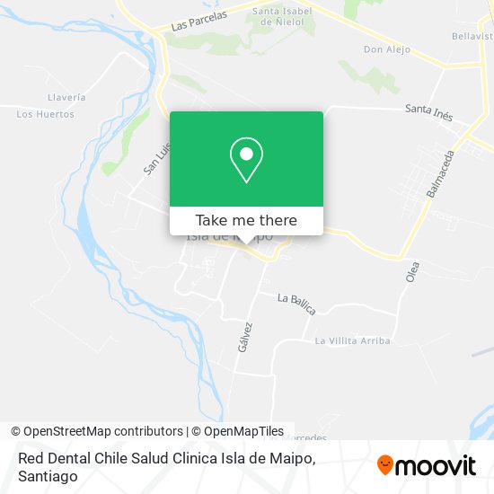 Red Dental Chile Salud Clinica Isla de Maipo map