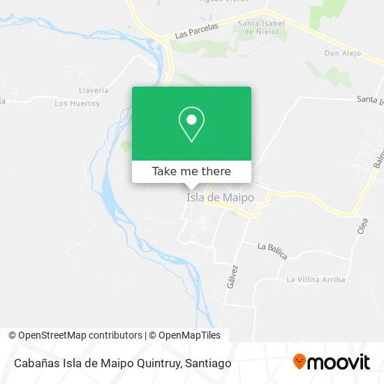 Mapa de Cabañas Isla de Maipo Quintruy