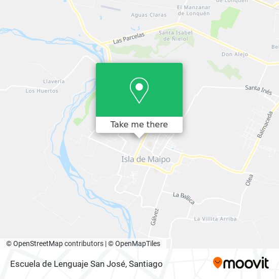 Mapa de Escuela de Lenguaje San José