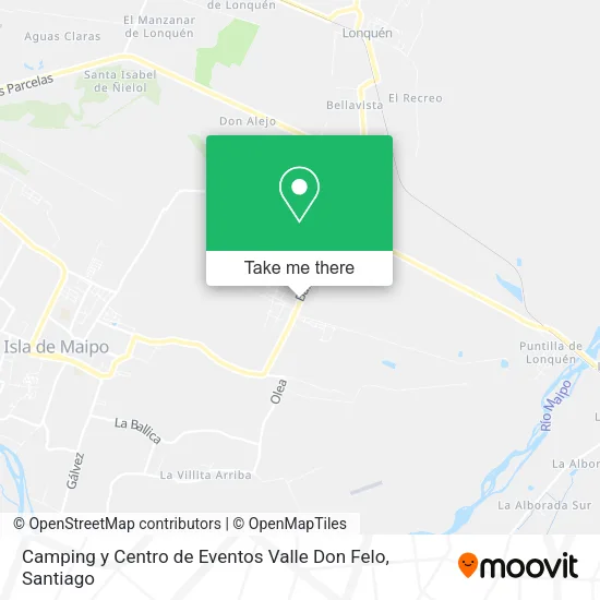 Camping y Centro de Eventos Valle Don Felo map