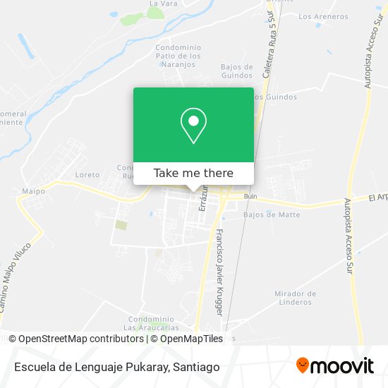 Escuela de Lenguaje Pukaray map